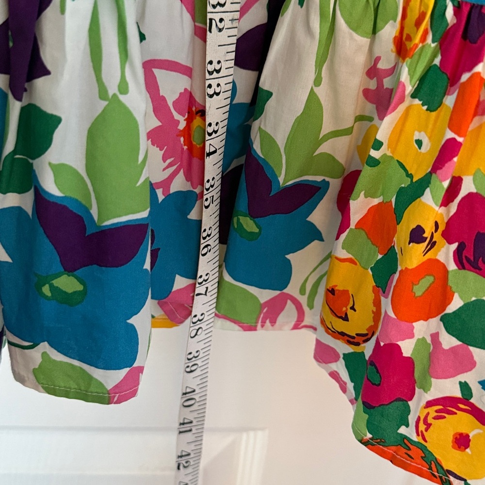 J. Crew women’s Floral Puff-Sleeve Dress in White with Multicolor Flowers NWOT - Picture 5 of 5
